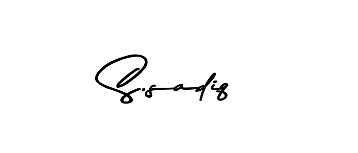 Make a beautiful signature design for name S.sadiq. Use this online signature maker to create a handwritten signature for free. S.sadiq signature style 9 images and pictures png