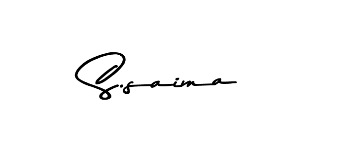 Also You can easily find your signature by using the search form. We will create S.saima name handwritten signature images for you free of cost using Asem Kandis PERSONAL USE sign style. S.saima signature style 9 images and pictures png