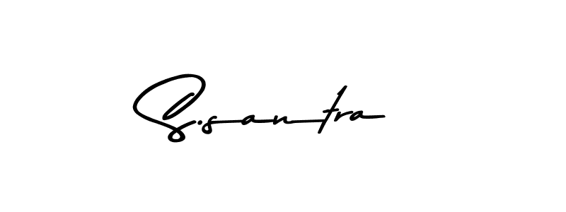 How to make S.santra name signature. Use Asem Kandis PERSONAL USE style for creating short signs online. This is the latest handwritten sign. S.santra signature style 9 images and pictures png