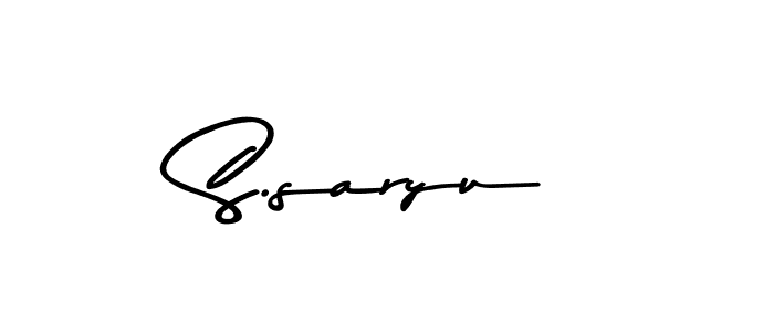 Create a beautiful signature design for name S.saryu. With this signature (Asem Kandis PERSONAL USE) fonts, you can make a handwritten signature for free. S.saryu signature style 9 images and pictures png