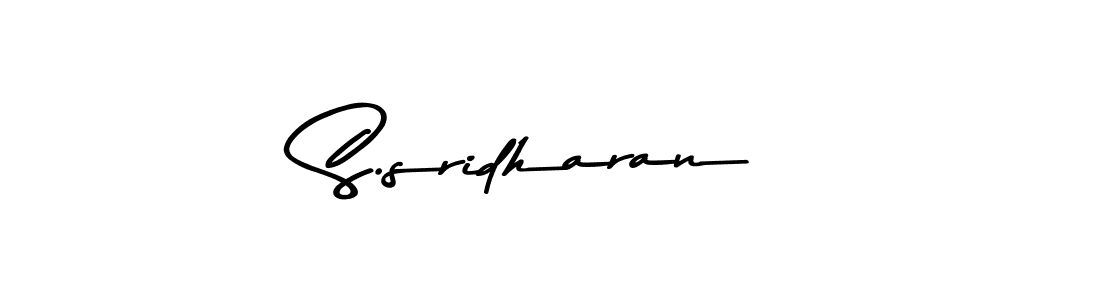 Create a beautiful signature design for name S.sridharan. With this signature (Asem Kandis PERSONAL USE) fonts, you can make a handwritten signature for free. S.sridharan signature style 9 images and pictures png