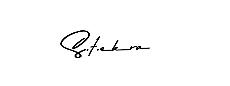 Create a beautiful signature design for name S.t.ekra. With this signature (Asem Kandis PERSONAL USE) fonts, you can make a handwritten signature for free. S.t.ekra signature style 9 images and pictures png