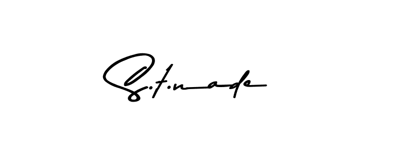 Use a signature maker to create a handwritten signature online. With this signature software, you can design (Asem Kandis PERSONAL USE) your own signature for name S.t.nade. S.t.nade signature style 9 images and pictures png