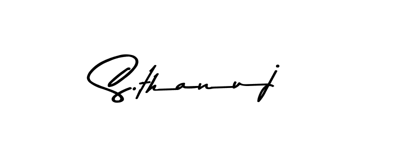 Create a beautiful signature design for name S.thanuj. With this signature (Asem Kandis PERSONAL USE) fonts, you can make a handwritten signature for free. S.thanuj signature style 9 images and pictures png