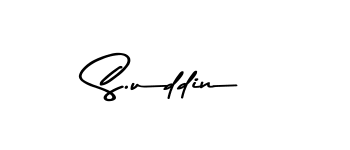 Create a beautiful signature design for name S.uddin. With this signature (Asem Kandis PERSONAL USE) fonts, you can make a handwritten signature for free. S.uddin signature style 9 images and pictures png