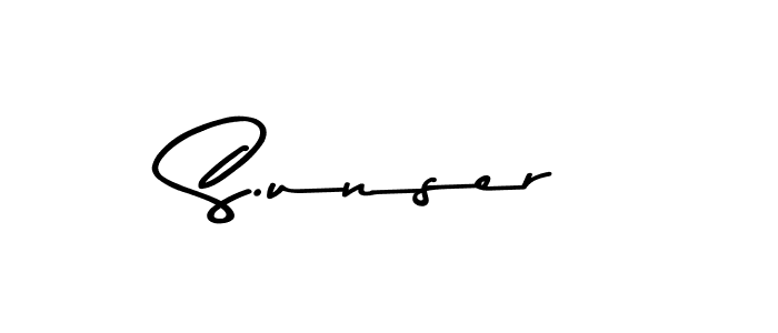 Design your own signature with our free online signature maker. With this signature software, you can create a handwritten (Asem Kandis PERSONAL USE) signature for name S.unser. S.unser signature style 9 images and pictures png