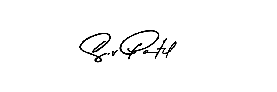 S.v Patil stylish signature style. Best Handwritten Sign (Asem Kandis PERSONAL USE) for my name. Handwritten Signature Collection Ideas for my name S.v Patil. S.v Patil signature style 9 images and pictures png