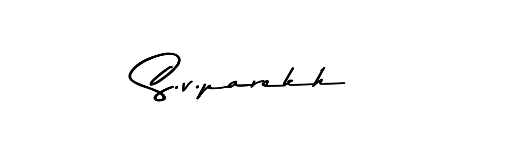 Use a signature maker to create a handwritten signature online. With this signature software, you can design (Asem Kandis PERSONAL USE) your own signature for name S.v.parekh. S.v.parekh signature style 9 images and pictures png