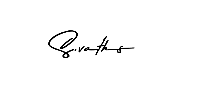 Create a beautiful signature design for name S.vaths. With this signature (Asem Kandis PERSONAL USE) fonts, you can make a handwritten signature for free. S.vaths signature style 9 images and pictures png