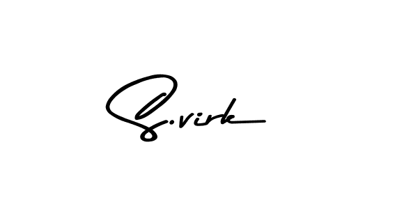 How to make S.virk name signature. Use Asem Kandis PERSONAL USE style for creating short signs online. This is the latest handwritten sign. S.virk signature style 9 images and pictures png