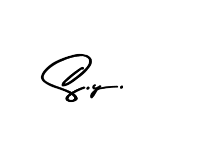 Use a signature maker to create a handwritten signature online. With this signature software, you can design (Asem Kandis PERSONAL USE) your own signature for name S.y.. S.y. signature style 9 images and pictures png