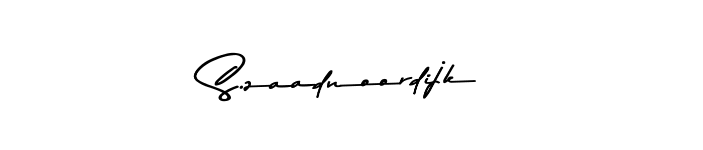 Create a beautiful signature design for name S.zaadnoordijk. With this signature (Asem Kandis PERSONAL USE) fonts, you can make a handwritten signature for free. S.zaadnoordijk signature style 9 images and pictures png