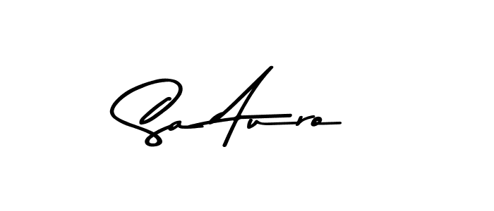 How to make Sa Auro name signature. Use Asem Kandis PERSONAL USE style for creating short signs online. This is the latest handwritten sign. Sa Auro signature style 9 images and pictures png