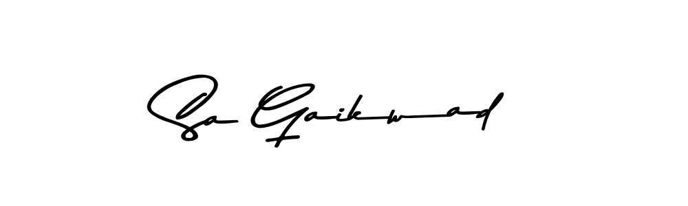 Create a beautiful signature design for name Sa Gaikwad. With this signature (Asem Kandis PERSONAL USE) fonts, you can make a handwritten signature for free. Sa Gaikwad signature style 9 images and pictures png