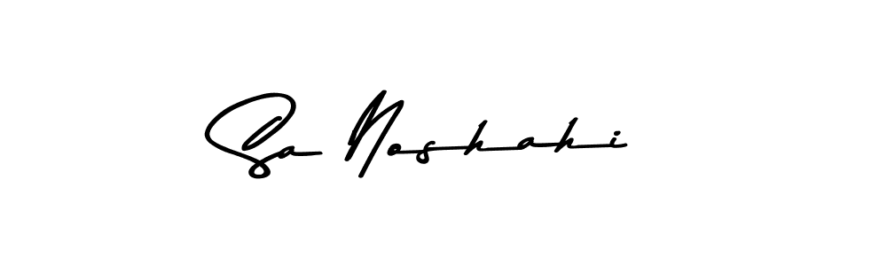 Also You can easily find your signature by using the search form. We will create Sa Noshahi name handwritten signature images for you free of cost using Asem Kandis PERSONAL USE sign style. Sa Noshahi signature style 9 images and pictures png