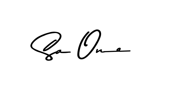 Make a beautiful signature design for name Sa One. With this signature (Asem Kandis PERSONAL USE) style, you can create a handwritten signature for free. Sa One signature style 9 images and pictures png