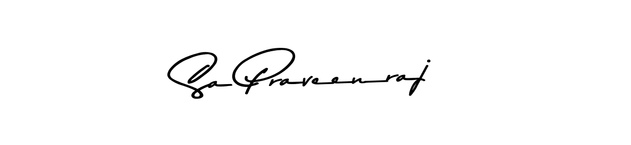 How to make Sa Praveenraj name signature. Use Asem Kandis PERSONAL USE style for creating short signs online. This is the latest handwritten sign. Sa Praveenraj signature style 9 images and pictures png