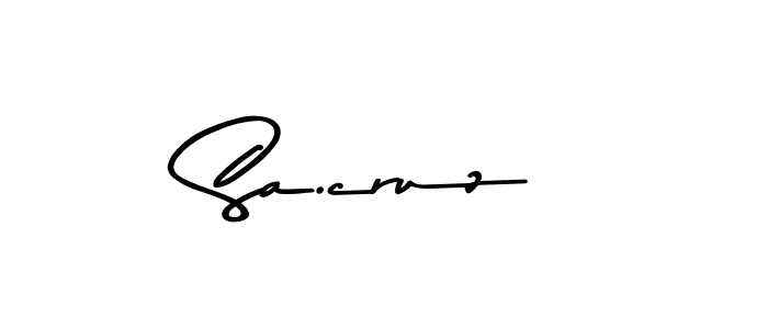 How to make Sa.cruz name signature. Use Asem Kandis PERSONAL USE style for creating short signs online. This is the latest handwritten sign. Sa.cruz signature style 9 images and pictures png