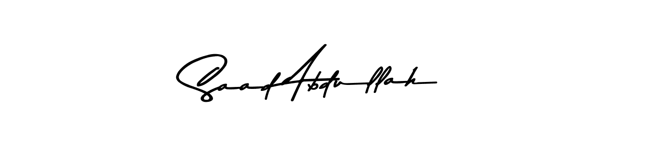 Also You can easily find your signature by using the search form. We will create Saad Abdullah name handwritten signature images for you free of cost using Asem Kandis PERSONAL USE sign style. Saad Abdullah signature style 9 images and pictures png