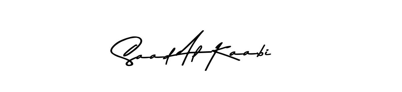 How to make Saad Al Kaabi name signature. Use Asem Kandis PERSONAL USE style for creating short signs online. This is the latest handwritten sign. Saad Al Kaabi signature style 9 images and pictures png