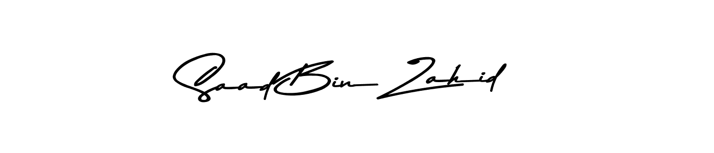 Design your own signature with our free online signature maker. With this signature software, you can create a handwritten (Asem Kandis PERSONAL USE) signature for name Saad Bin Zahid. Saad Bin Zahid signature style 9 images and pictures png