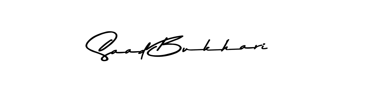 Saad Bukhari stylish signature style. Best Handwritten Sign (Asem Kandis PERSONAL USE) for my name. Handwritten Signature Collection Ideas for my name Saad Bukhari. Saad Bukhari signature style 9 images and pictures png