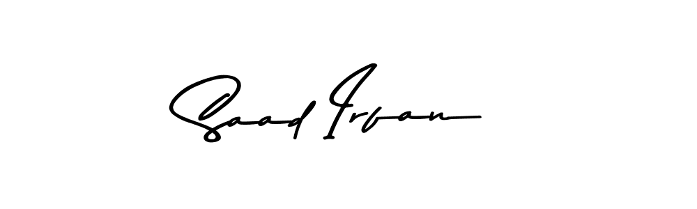 How to make Saad Irfan name signature. Use Asem Kandis PERSONAL USE style for creating short signs online. This is the latest handwritten sign. Saad Irfan signature style 9 images and pictures png