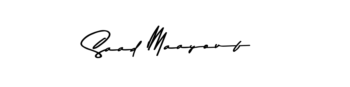 Use a signature maker to create a handwritten signature online. With this signature software, you can design (Asem Kandis PERSONAL USE) your own signature for name Saad Maayouf. Saad Maayouf signature style 9 images and pictures png