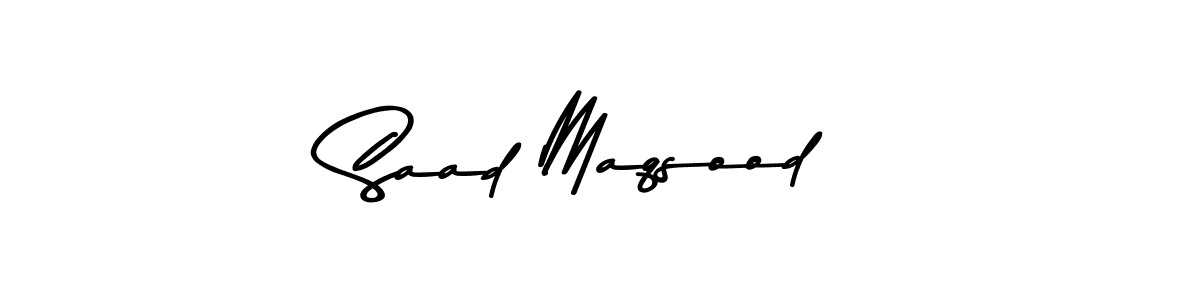 Design your own signature with our free online signature maker. With this signature software, you can create a handwritten (Asem Kandis PERSONAL USE) signature for name Saad Maqsood. Saad Maqsood signature style 9 images and pictures png