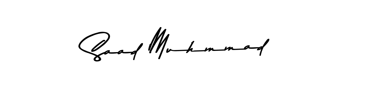 Design your own signature with our free online signature maker. With this signature software, you can create a handwritten (Asem Kandis PERSONAL USE) signature for name Saad Muhmmad. Saad Muhmmad signature style 9 images and pictures png