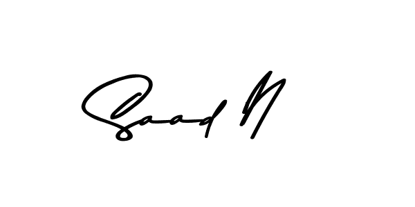 How to make Saad N signature? Asem Kandis PERSONAL USE is a professional autograph style. Create handwritten signature for Saad N name. Saad N signature style 9 images and pictures png