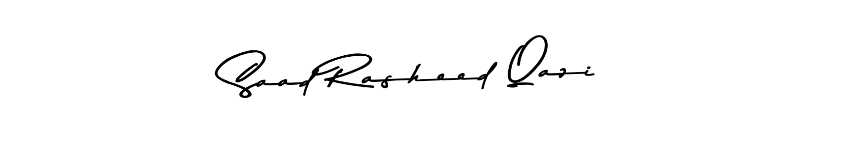 Make a beautiful signature design for name Saad Rasheed Qazi. Use this online signature maker to create a handwritten signature for free. Saad Rasheed Qazi signature style 9 images and pictures png