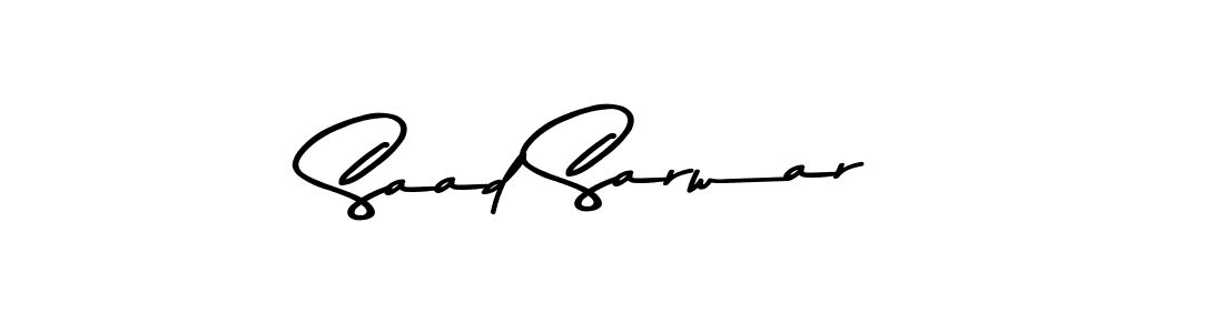 Design your own signature with our free online signature maker. With this signature software, you can create a handwritten (Asem Kandis PERSONAL USE) signature for name Saad Sarwar. Saad Sarwar signature style 9 images and pictures png