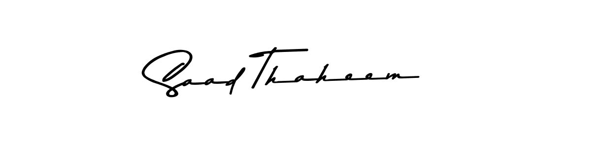 Also You can easily find your signature by using the search form. We will create Saad Thaheem name handwritten signature images for you free of cost using Asem Kandis PERSONAL USE sign style. Saad Thaheem signature style 9 images and pictures png