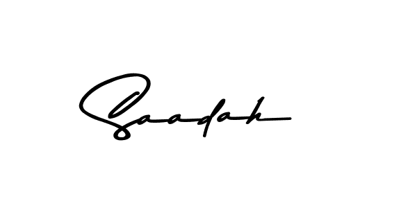 Create a beautiful signature design for name Saadah. With this signature (Asem Kandis PERSONAL USE) fonts, you can make a handwritten signature for free. Saadah signature style 9 images and pictures png