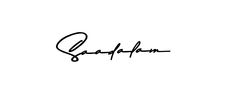 Use a signature maker to create a handwritten signature online. With this signature software, you can design (Asem Kandis PERSONAL USE) your own signature for name Saadalam. Saadalam signature style 9 images and pictures png