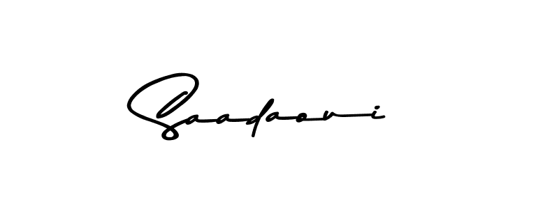 Use a signature maker to create a handwritten signature online. With this signature software, you can design (Asem Kandis PERSONAL USE) your own signature for name Saadaoui. Saadaoui signature style 9 images and pictures png