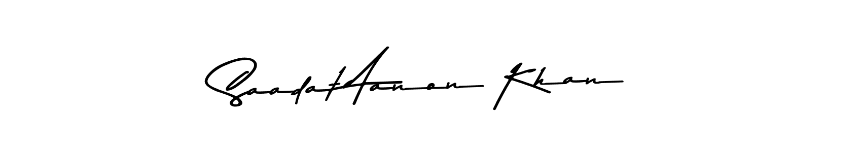 Use a signature maker to create a handwritten signature online. With this signature software, you can design (Asem Kandis PERSONAL USE) your own signature for name Saadat Aanon Khan. Saadat Aanon Khan signature style 9 images and pictures png