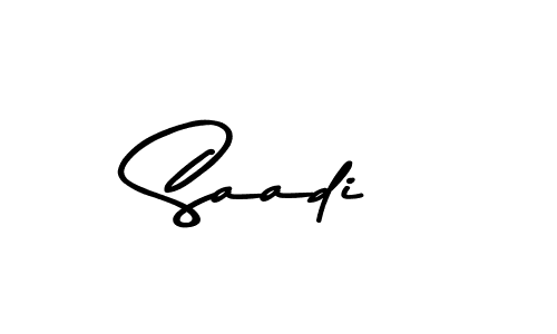 Design your own signature with our free online signature maker. With this signature software, you can create a handwritten (Asem Kandis PERSONAL USE) signature for name Saadi. Saadi signature style 9 images and pictures png