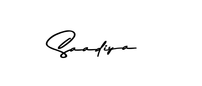 Make a beautiful signature design for name Saadiya. With this signature (Asem Kandis PERSONAL USE) style, you can create a handwritten signature for free. Saadiya signature style 9 images and pictures png