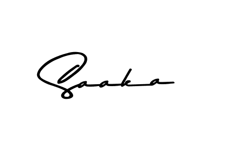 Create a beautiful signature design for name Saaka. With this signature (Asem Kandis PERSONAL USE) fonts, you can make a handwritten signature for free. Saaka signature style 9 images and pictures png