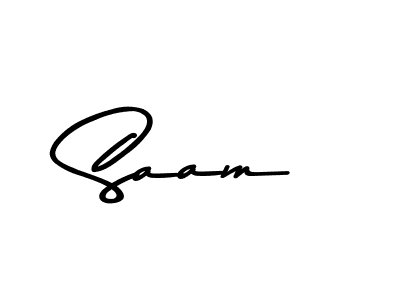 How to make Saam name signature. Use Asem Kandis PERSONAL USE style for creating short signs online. This is the latest handwritten sign. Saam signature style 9 images and pictures png