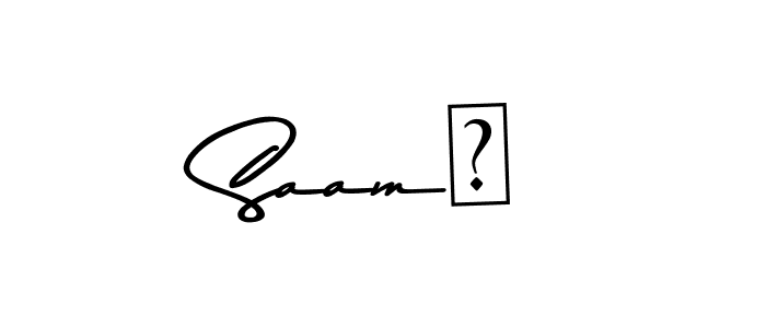 The best way (Asem Kandis PERSONAL USE) to make a short signature is to pick only two or three words in your name. The name Saam✨ include a total of six letters. For converting this name. Saam✨ signature style 9 images and pictures png