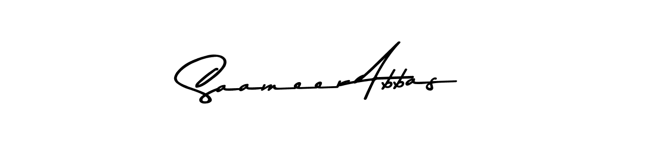 This is the best signature style for the Saameer Abbas name. Also you like these signature font (Asem Kandis PERSONAL USE). Mix name signature. Saameer Abbas signature style 9 images and pictures png