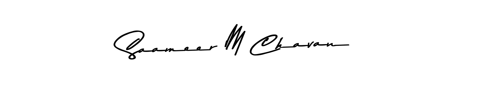 Saameer M Chavan stylish signature style. Best Handwritten Sign (Asem Kandis PERSONAL USE) for my name. Handwritten Signature Collection Ideas for my name Saameer M Chavan. Saameer M Chavan signature style 9 images and pictures png