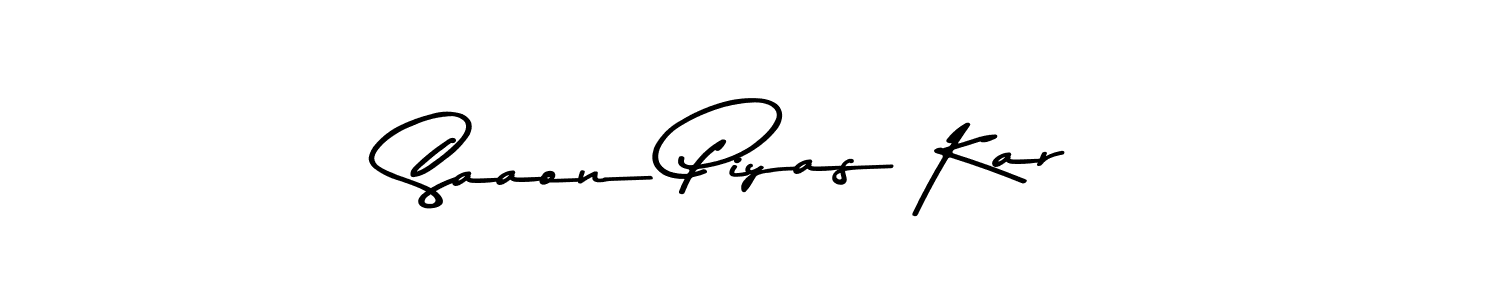 Similarly Asem Kandis PERSONAL USE is the best handwritten signature design. Signature creator online .You can use it as an online autograph creator for name Saaon Piyas Kar. Saaon Piyas Kar signature style 9 images and pictures png