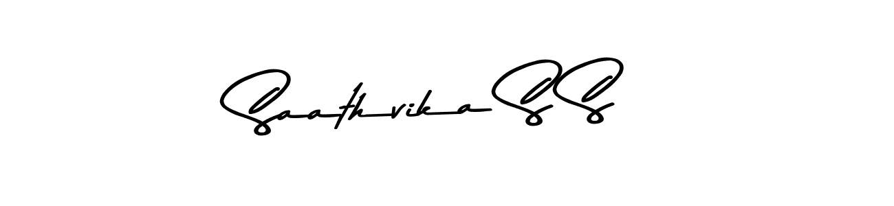 Make a beautiful signature design for name Saathvika S S. Use this online signature maker to create a handwritten signature for free. Saathvika S S signature style 9 images and pictures png