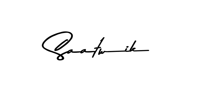 How to make Saatwik name signature. Use Asem Kandis PERSONAL USE style for creating short signs online. This is the latest handwritten sign. Saatwik signature style 9 images and pictures png