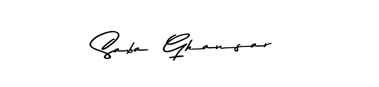 Use a signature maker to create a handwritten signature online. With this signature software, you can design (Asem Kandis PERSONAL USE) your own signature for name Saba  Ghansar. Saba  Ghansar signature style 9 images and pictures png