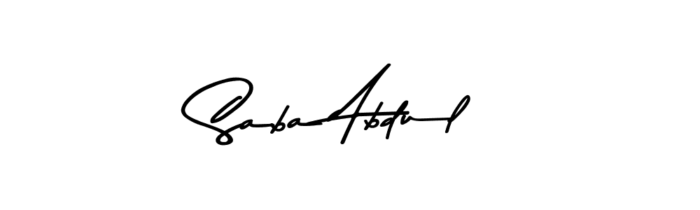 Saba Abdul stylish signature style. Best Handwritten Sign (Asem Kandis PERSONAL USE) for my name. Handwritten Signature Collection Ideas for my name Saba Abdul. Saba Abdul signature style 9 images and pictures png